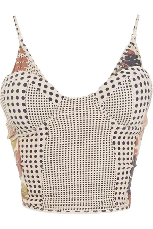 AMIR SLAMA Polka-dot print swim top