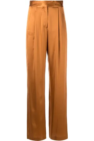 Michelle Mason Wide-leg silk satin trousers