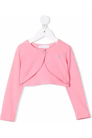 MONNALISA Rhinestone one-button cardigan