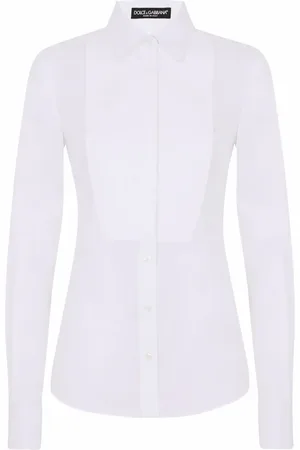 Dolce & Gabbana Stretch-poplin tuxedo shirt
