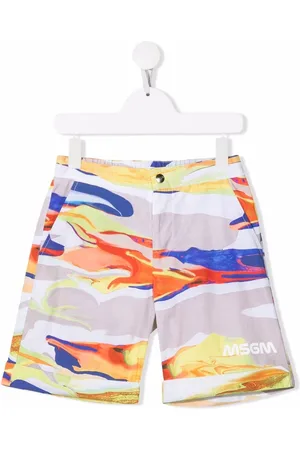 Msgm Fluid-print Bermuda shorts