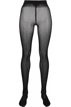 Versace Monogram Tulle Sheer Tights - Farfetch