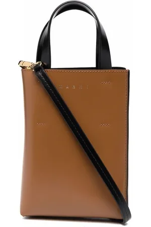 Marni Two-tone leather tote bag