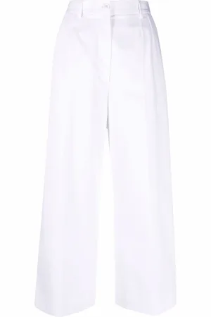 Dolce & Gabbana Logo-buttons wide leg cropped trousers