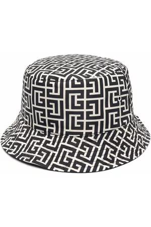 Balmain Men Bucket Hats - Monogram-pattern bucket hat