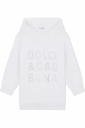 Dolce & Gabbana Openwork-logo hoodie dress