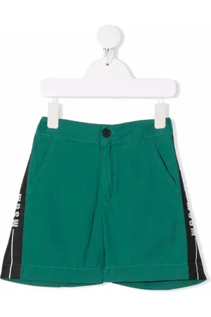 Msgm Logo-tape elasticated shorts