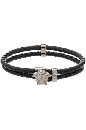 Details 63+ versace bracelet black latest