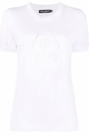Dolce & Gabbana Broderie-anglaise cotton T-shirt
