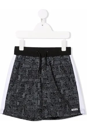 HUGO BOSS All-over logo track shorts