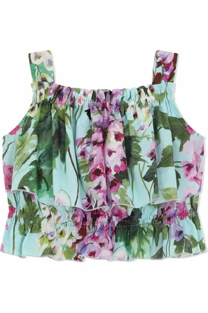 Dolce & Gabbana Sleeveless painted floral blouse