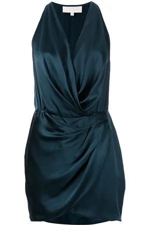 Michelle Mason Cut-out detail halterneck gown