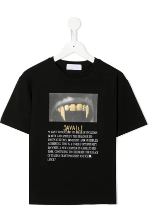 Roberto Cavalli Graphic-logo print T-shirt