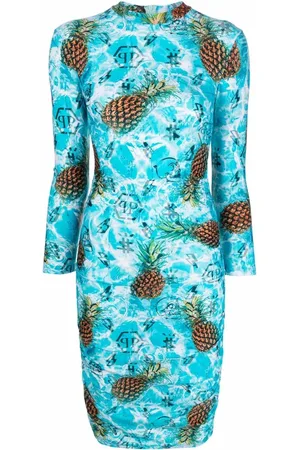 Philipp Plein Pineapple Skies short dress