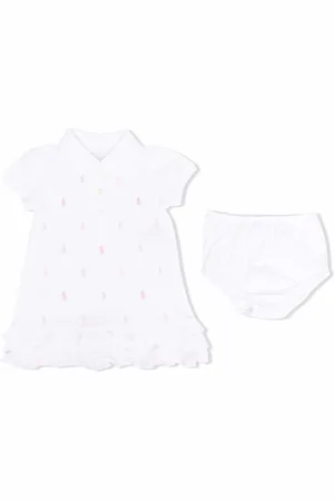 Ralph Lauren Embroidered-logo cotton dress