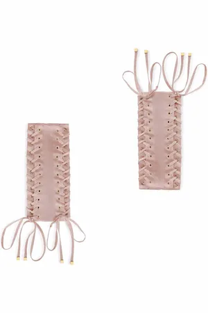 Dolce & Gabbana Eyelet-detail satin gloves