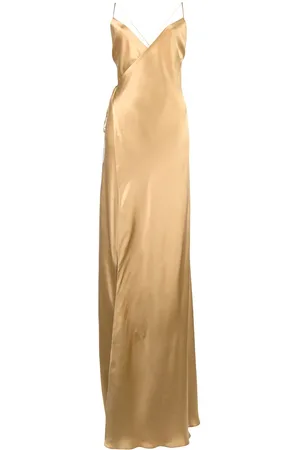 Michelle Mason Strappy wrap gown