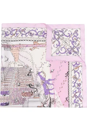 Salvatore Ferragamo Palazzo graphic-print silk scarf