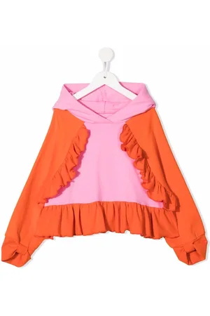 Wauw Capow by Bangbang Colour-block ruffled hoodie