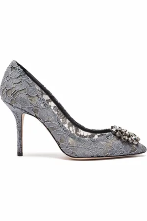 Dolce & Gabbana Rose Print Brocade Pumps