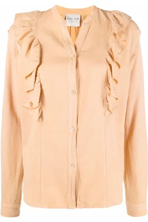 FORTE FORTE Ruffled-detail V-neck blouse