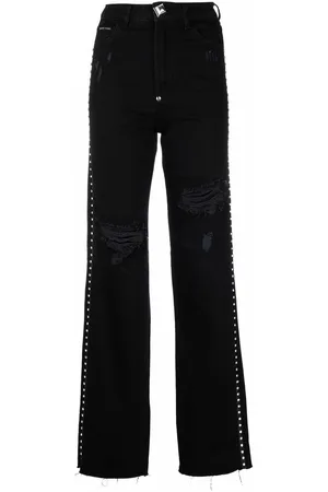 Philipp Plein Crystal-embellished straight-leg jeans