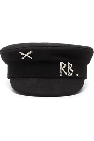 Ruslan Baginskiy Crystal-embellished baker boy hat