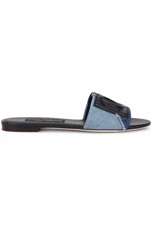 Dolce & Gabbana DG-logo patchwork-denim sandals