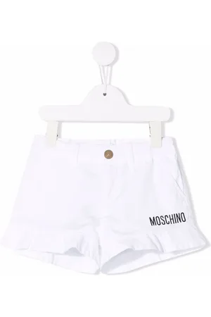 Moschino Denim ruffled shorts