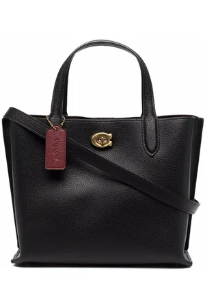 Coach Tag-detail leather tote bag