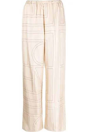 Totême Monogram silk pyjama trousers