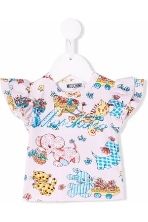 Moschino Graphic-print ruffle T-shirt