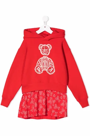 Palm Angels Teddy bear motif hoodie dress