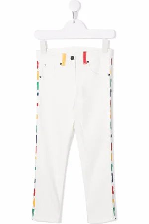 Stella McCartney Logo-print cotton straight trousers