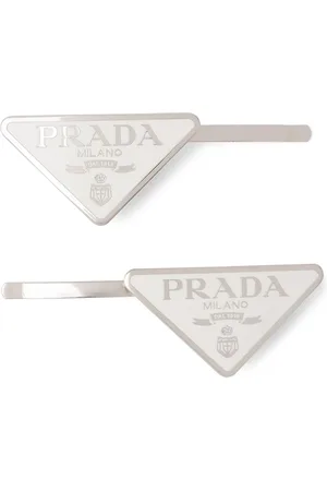 Prada Triangle-logo hair clips (set of two)