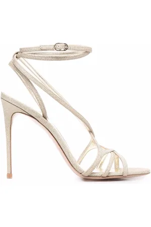 LE SILLA Metallic strap-wrap sandals