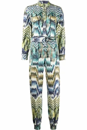CHUFY Patterned belted jumpsuit