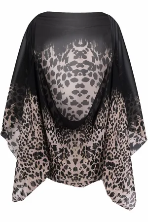 Roberto Cavalli Leopard-print silk shawl