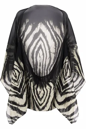 Roberto Cavalli Zebra-print silk scarf