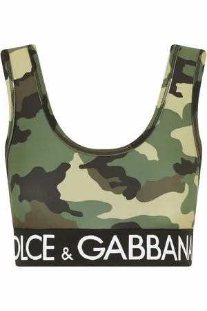 Dolce & Gabbana Camouflage-print cropped top