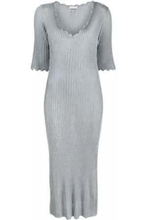 Ganni Ribbed-knit dress