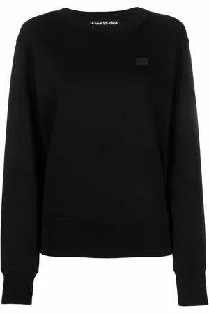 Acne Studios Logo Motif Crewneck Sweater - Knitwear Khaki M