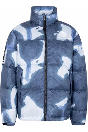 Supreme X The North Face bleached denim print Nuptse jacket