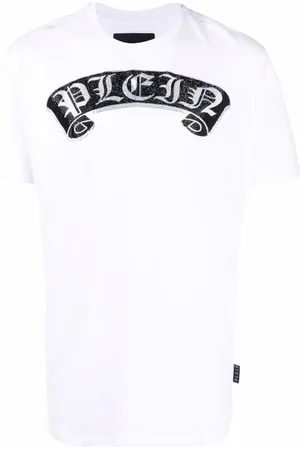 Philipp Plein Rhinestone-embellished branded T-shirt