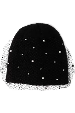 Jennifer Behr Alaina mesh-embellished beanie