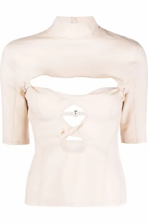 Jacquemus Le haut Palmi twist cut-out top