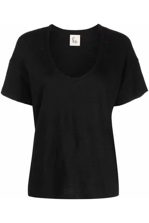 Paula U-neck short-sleeved T-shirt