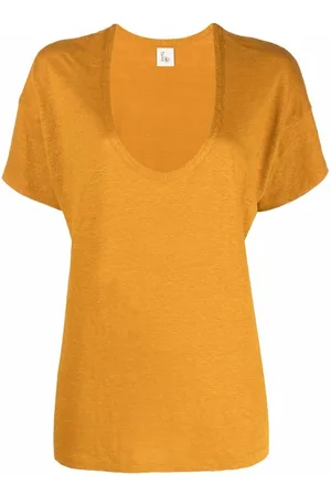 Paula V-neck linen T-shirt