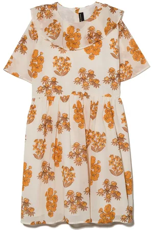 Mini Rodini Wildflowers-print short-sleeved dress