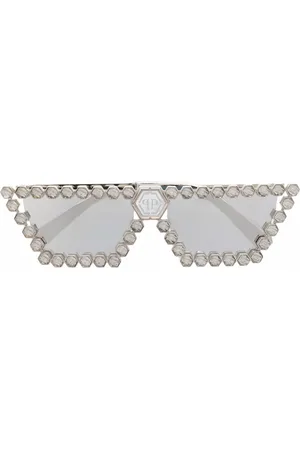Philipp Plein Crystal-embellished square-frame sunglasses
